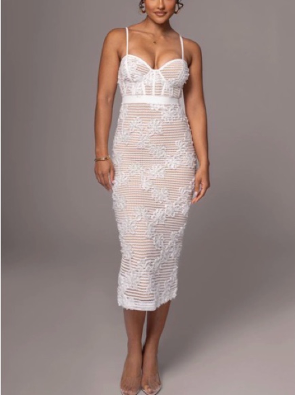 JLUXLABEL White Angelic Lace Dress